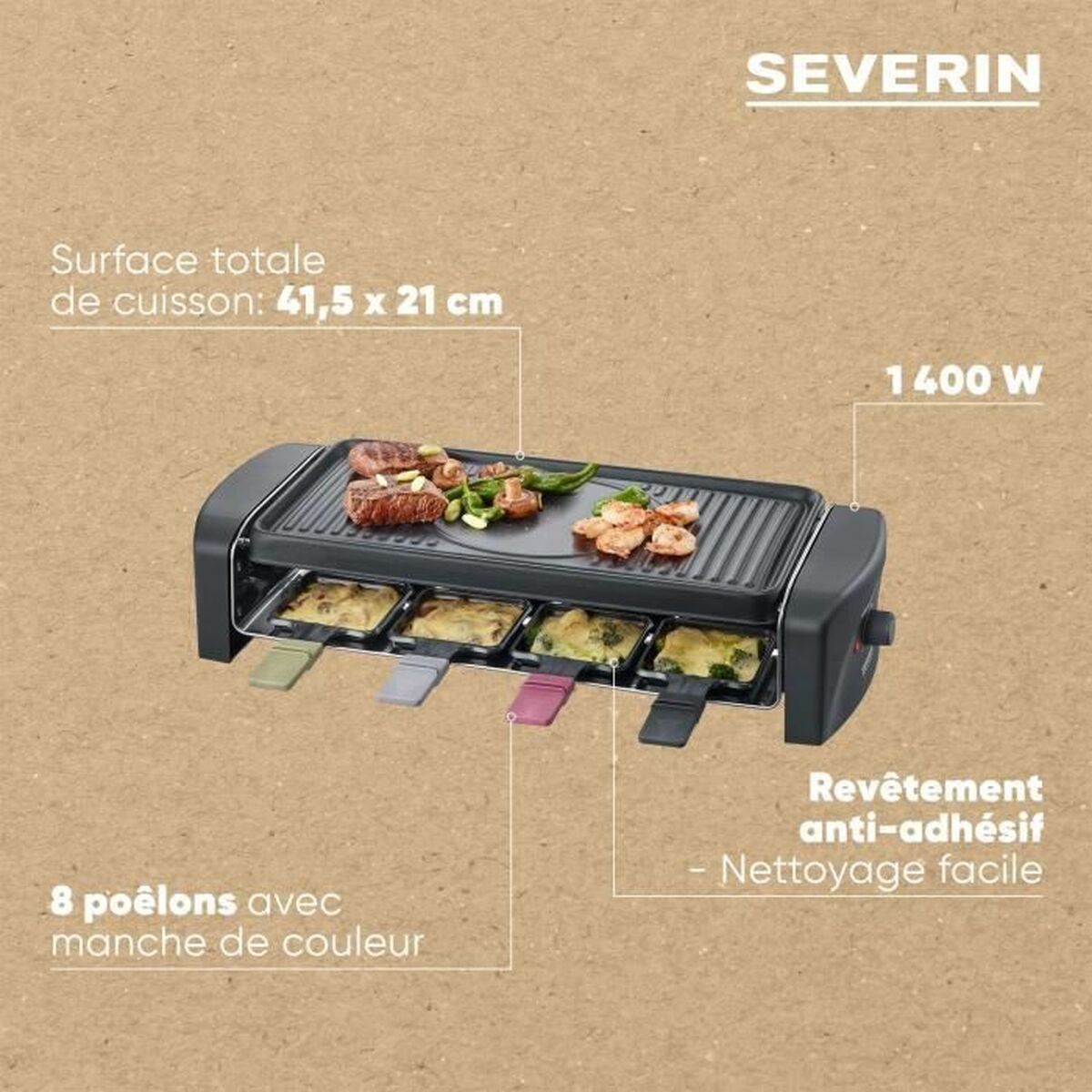 Grillplatte Severin 1400 W