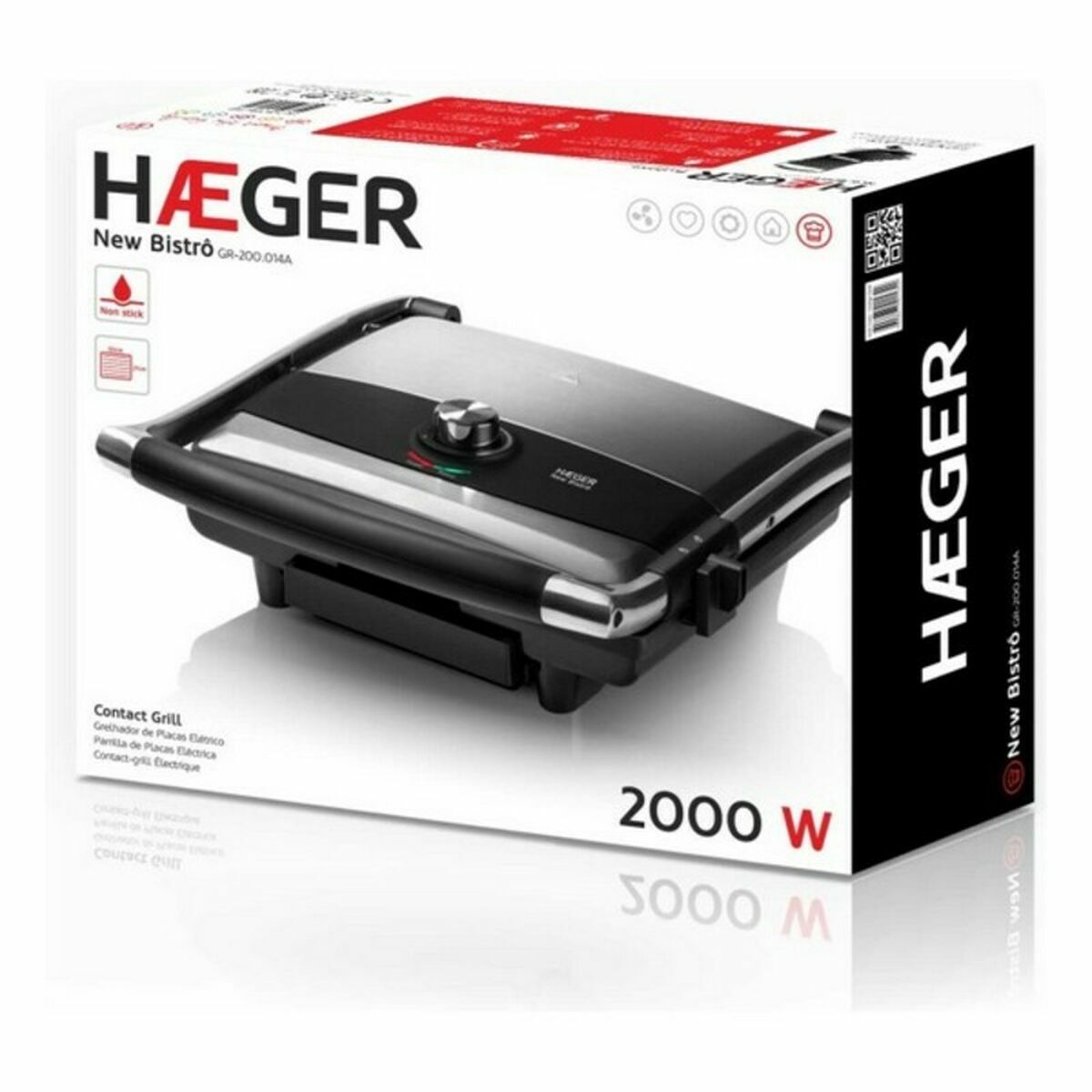 Elektrogrill Haeger GR-200.014A 2000 W