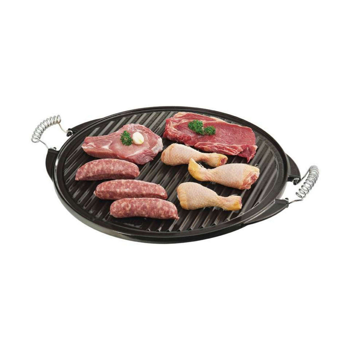 Vaello Grillplatte Gusseisen – Ø 43 cm - Schwarz