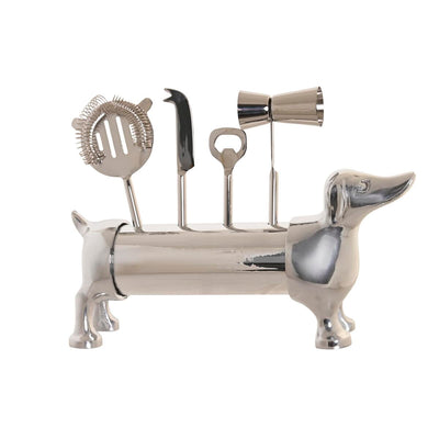 Home Decor Cocktail-Set im Dog Design aus Edelstahl