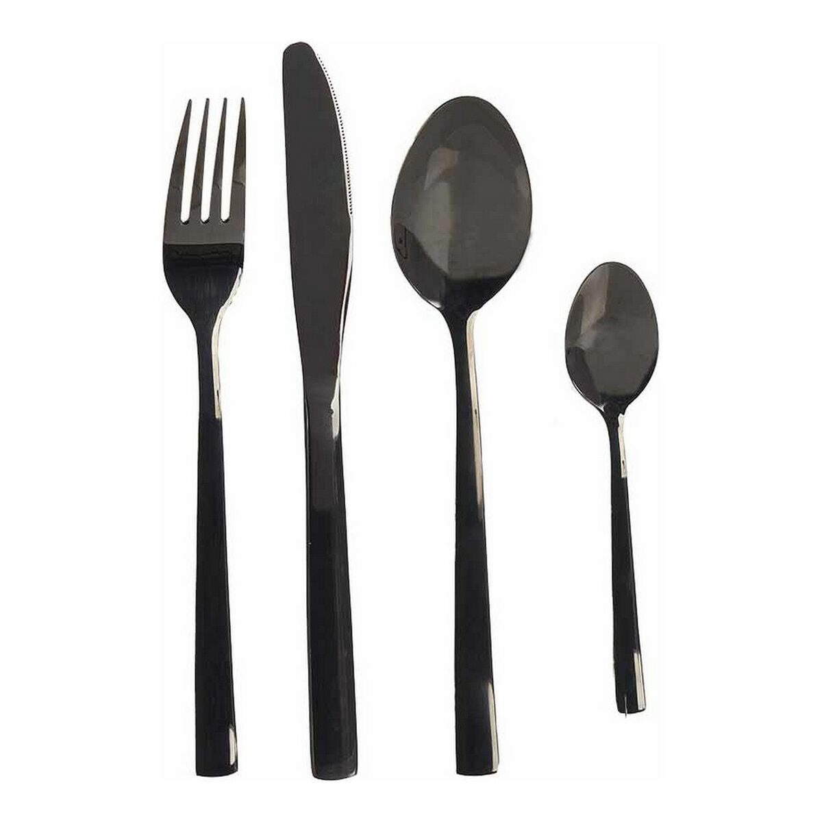 Besteck-Set Edelstahl schwarz - 8-teilig