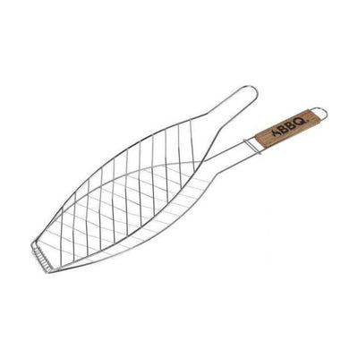 Fisch Barbecue Grillrost Edelstahl (14 x 58 cm)