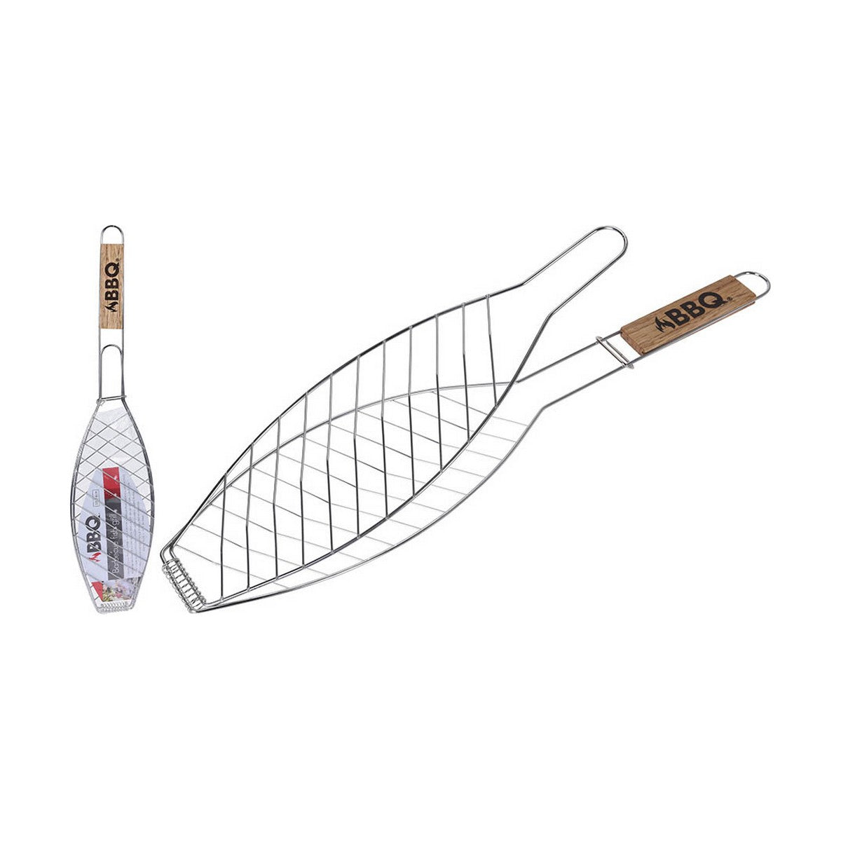 Fisch Barbecue Grillrost Edelstahl (14 x 58 cm)