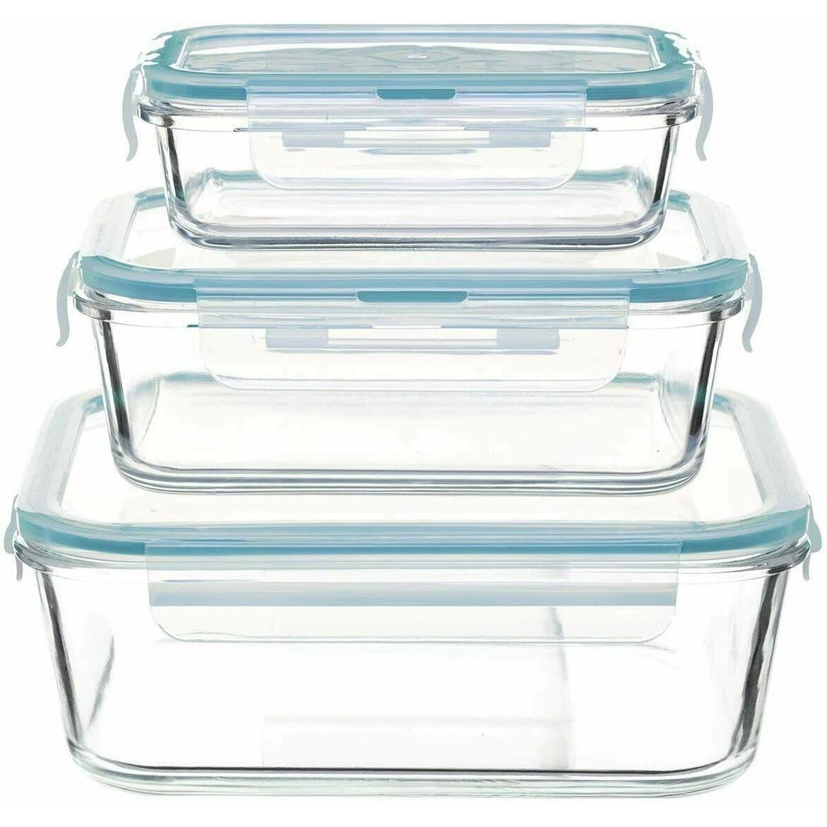 Lunchbox-Set Glas Polypropylen 3 Stück