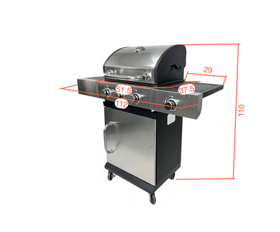 3 Brenner Gasgrill mit Seitenbrenner