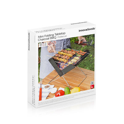 InnovaGoods Tragbarer klappbarer Holzkohlegrill