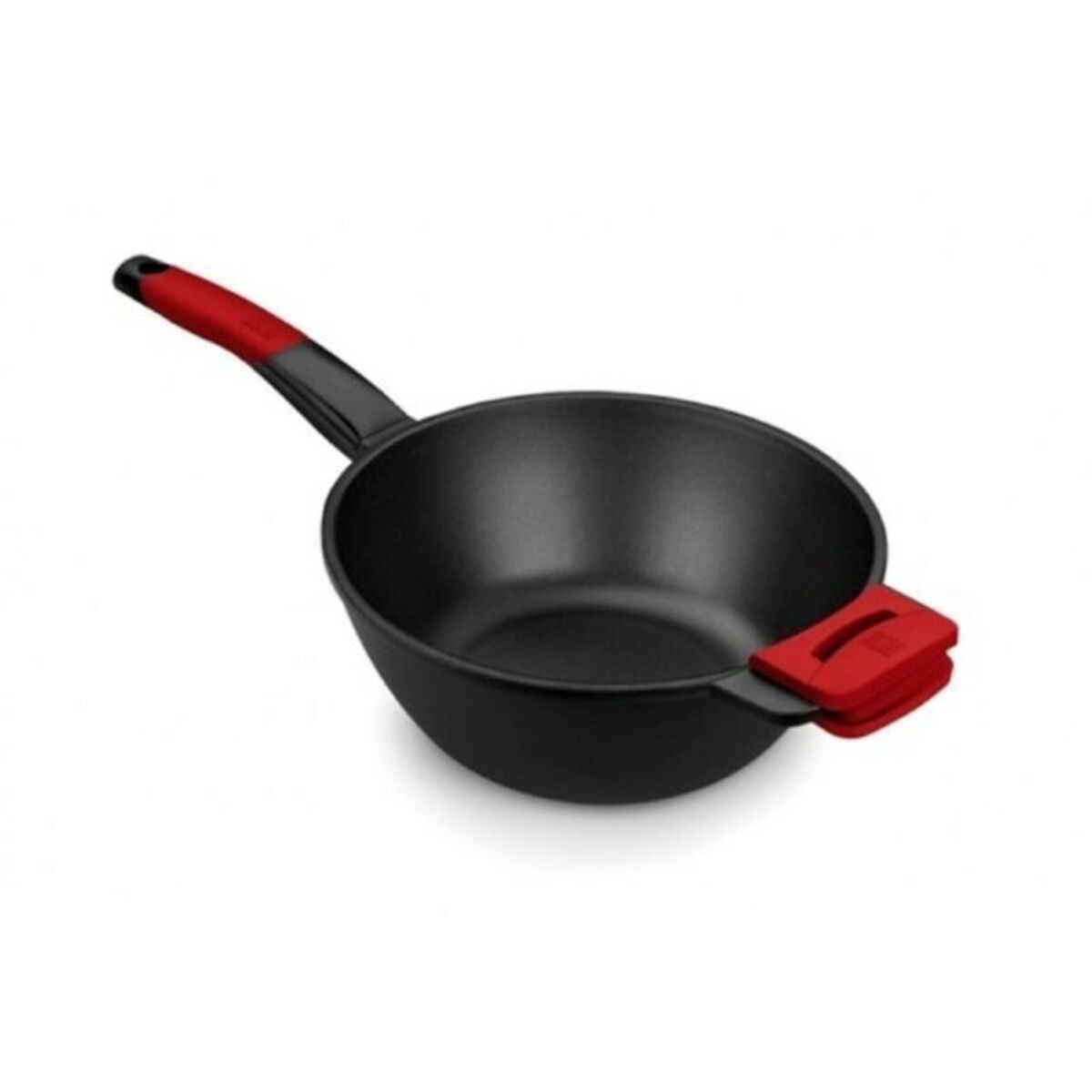 BRA Wok Pfanne - Schwarz/Rot - Durchmesser 28 cm