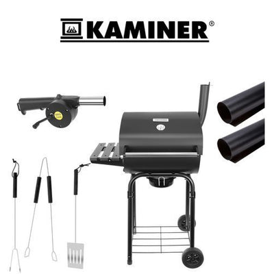 Kohlegrill mit Deckel - inklusive gratis Zubehör