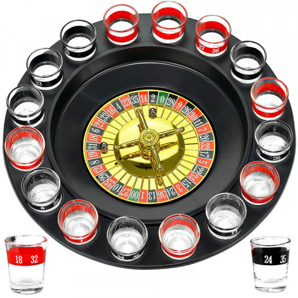 Party Roulette + 16 Schnapsgläser